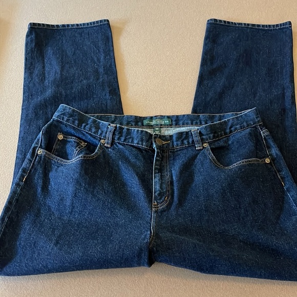 LAUREN RALPH LAUREN Women’s Blue Jeans- straight leg - Size 16 - Picture 9 of 13